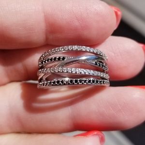 925 silver stamped cubic Zirconia ring